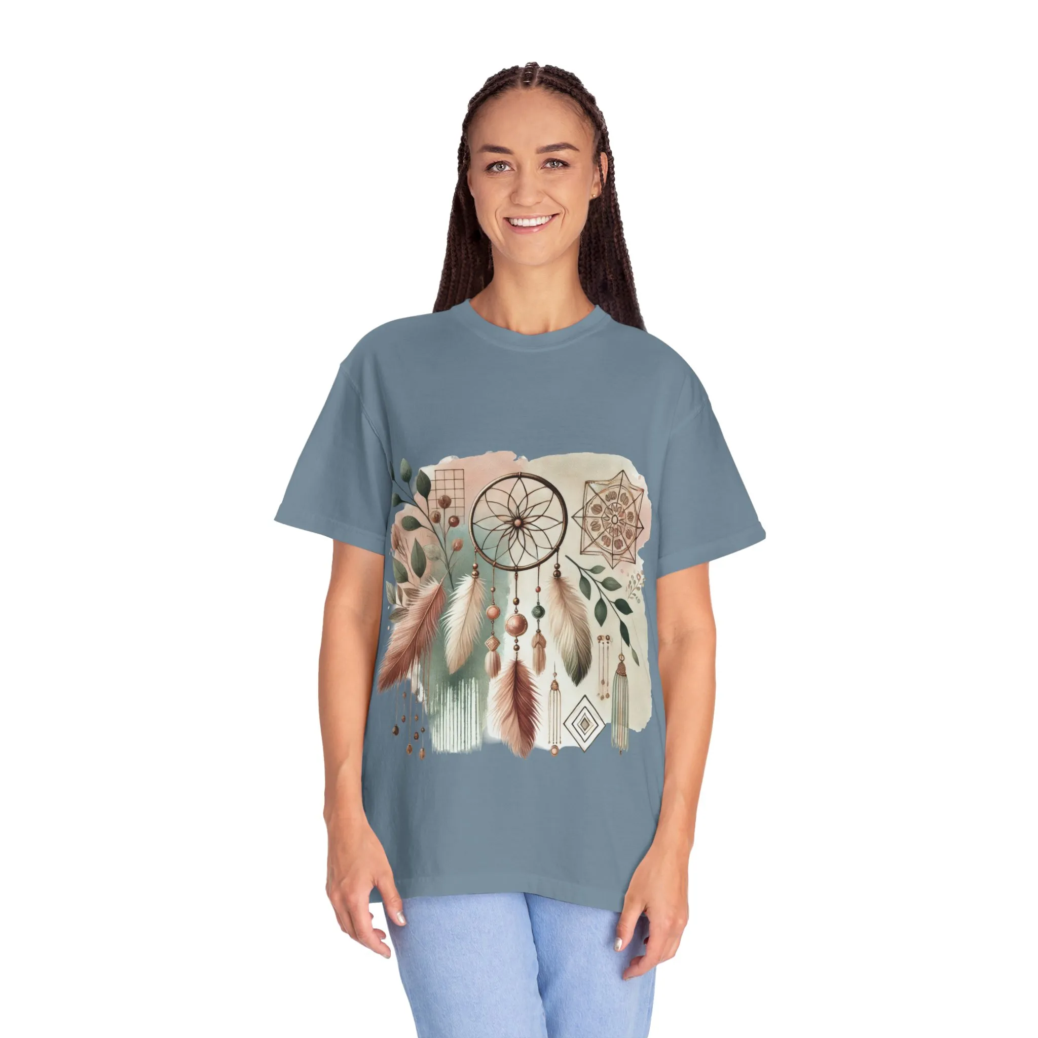 Dreamcatcher Boho T-Shirt | Unisex Garment-Dyed Tee for Spiritual Vibes - Image 35