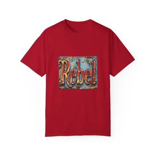 Rebel Unisex Garment-Dyed T-Shirt - Vintage Style Graphic Tee - Image 49