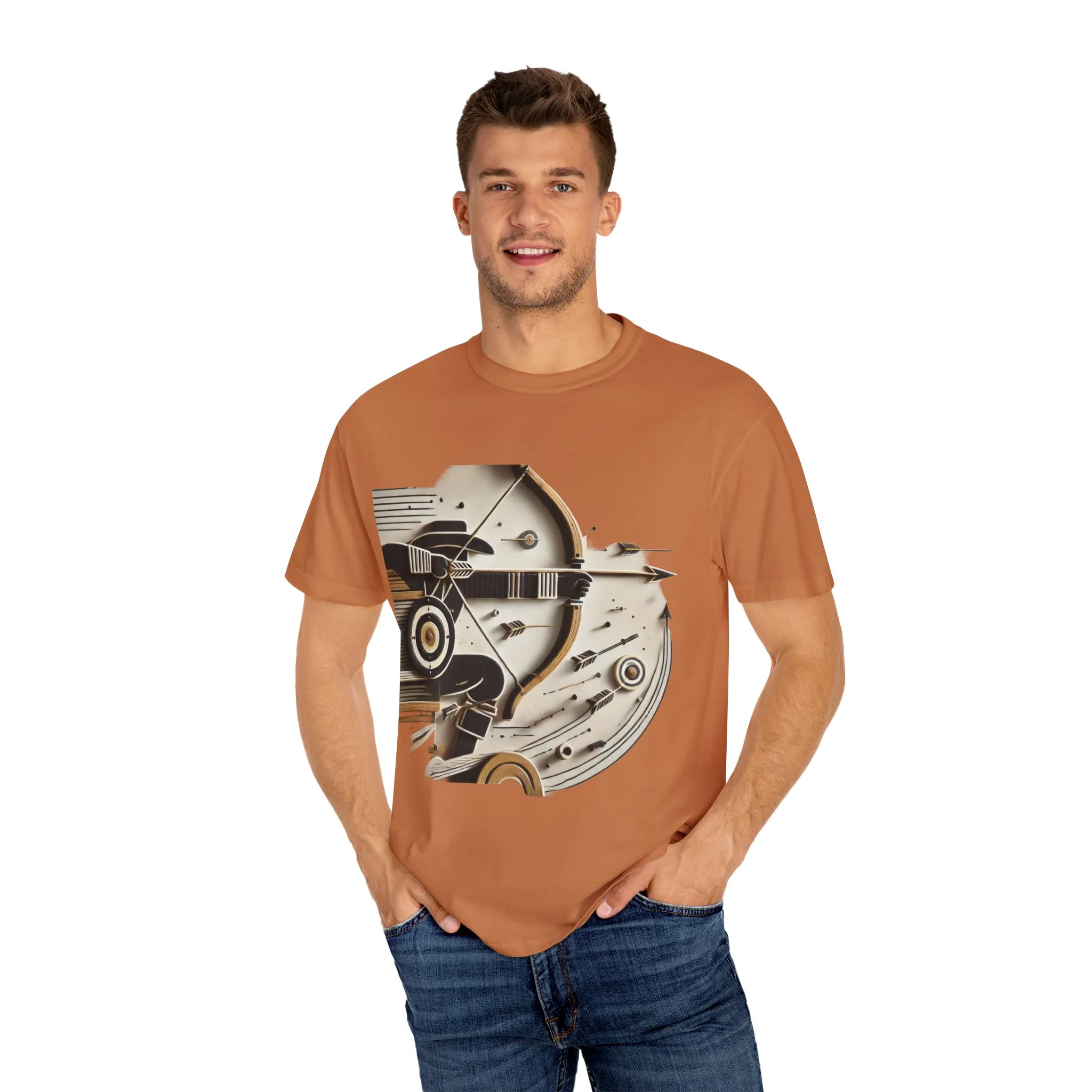 Retro-Inspired Unisex Garment-Dyed T-Shirt - Vintage Graphic Design - Image 11
