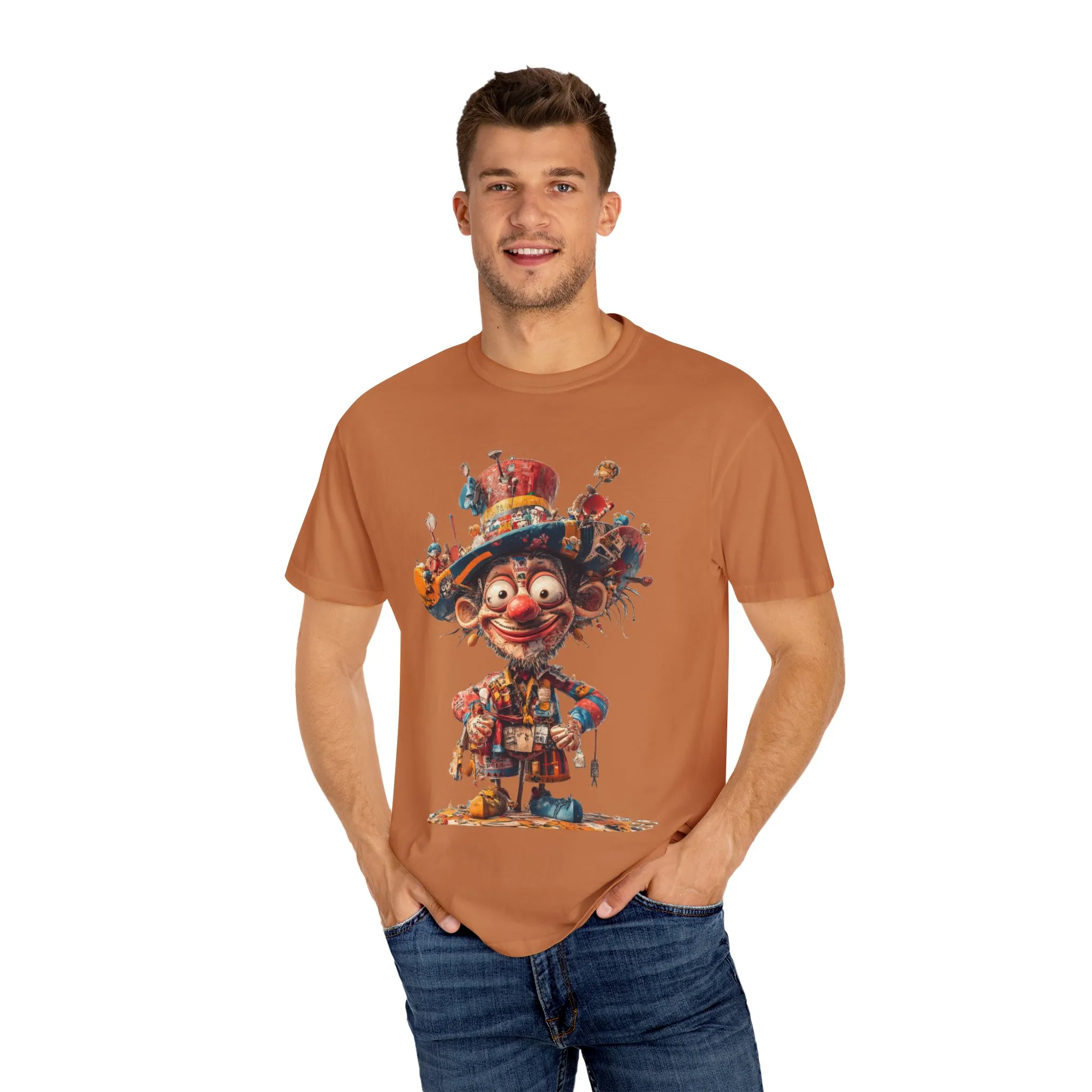 Whimsical Artist Unisex Garment-Dyed T-Shirt - Colorful Character Design - Image 21