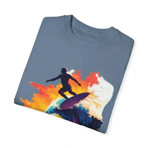 Surfing Sunset Unisex Garment-Dyed T-Shirt - Image 22
