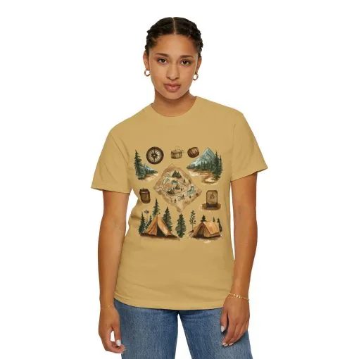 Adventure Awaits Unisex Garment-Dyed T-Shirt – Perfect for Nature Lovers and Camping Enthusiasts - Image 20