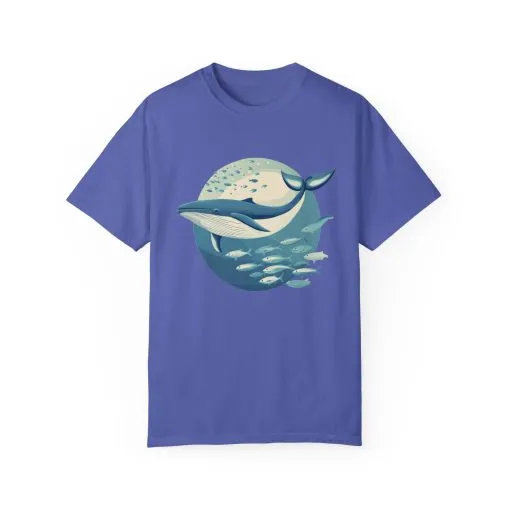 Whale Watching Unisex Garment-Dyed T-Shirt | Ocean Lover's Tee - Image 13