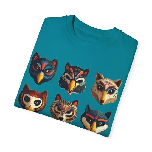 Wild Animal Masks Unisex Garment-Dyed T-Shirt - Image 10