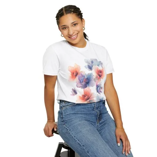 Floral Print Unisex T-Shirt - Perfect for Spring and Casual Occasions - Image 4