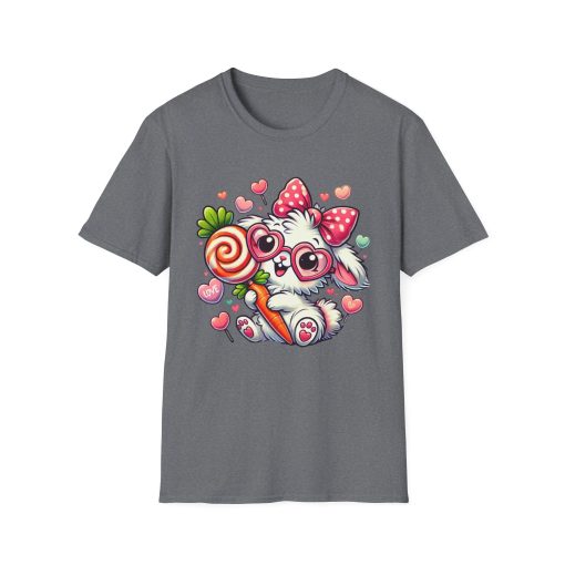 Cute Bunny Love Unisex Softstyle T-Shirt - Perfect for Valentine's Day and Spring Celebrations - Image 36