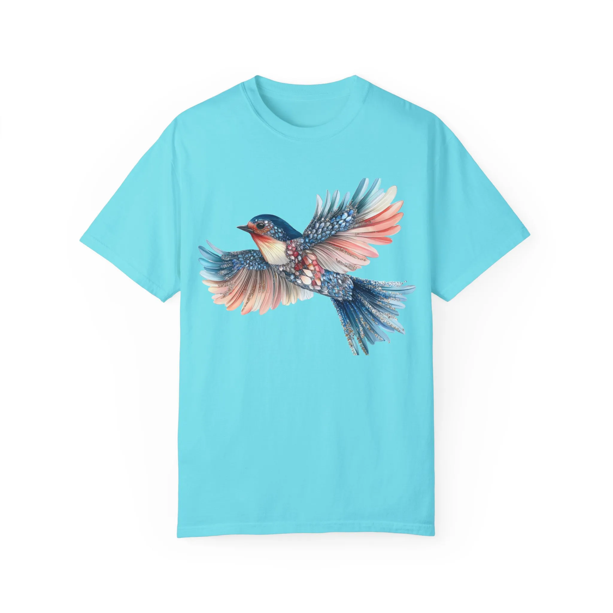 Colorful Bird Art Unisex T-Shirt - Nature-Inspired Garment-Dyed Tee - Image 13