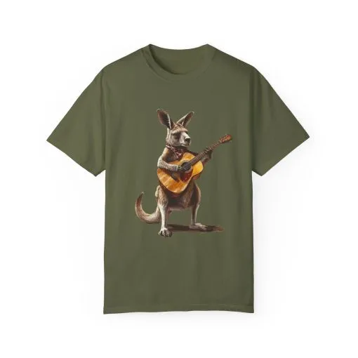 Funny Kangaroo Playing Guitar Unisex T-shirt - Image 33