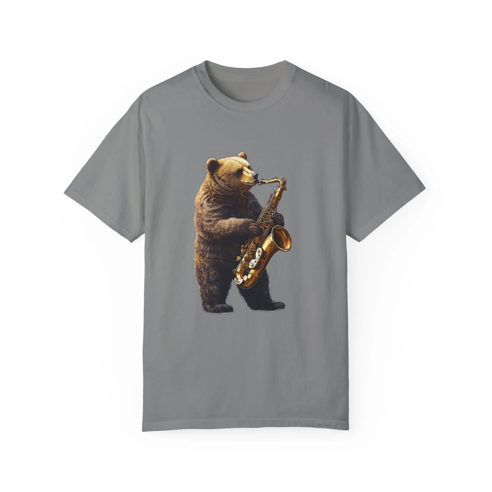 Jazz Bear Unisex Garment-Dyed T-Shirt - Image 25