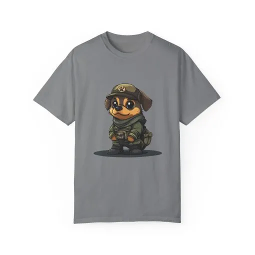 Cute Military Dog Graphic Unisex T-Shirt - Image 17