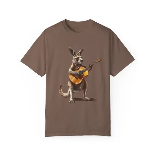 Funny Kangaroo Playing Guitar Unisex T-shirt - Image 25