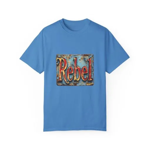 Rebel Unisex Garment-Dyed T-Shirt - Vintage Style Graphic Tee - Image 41