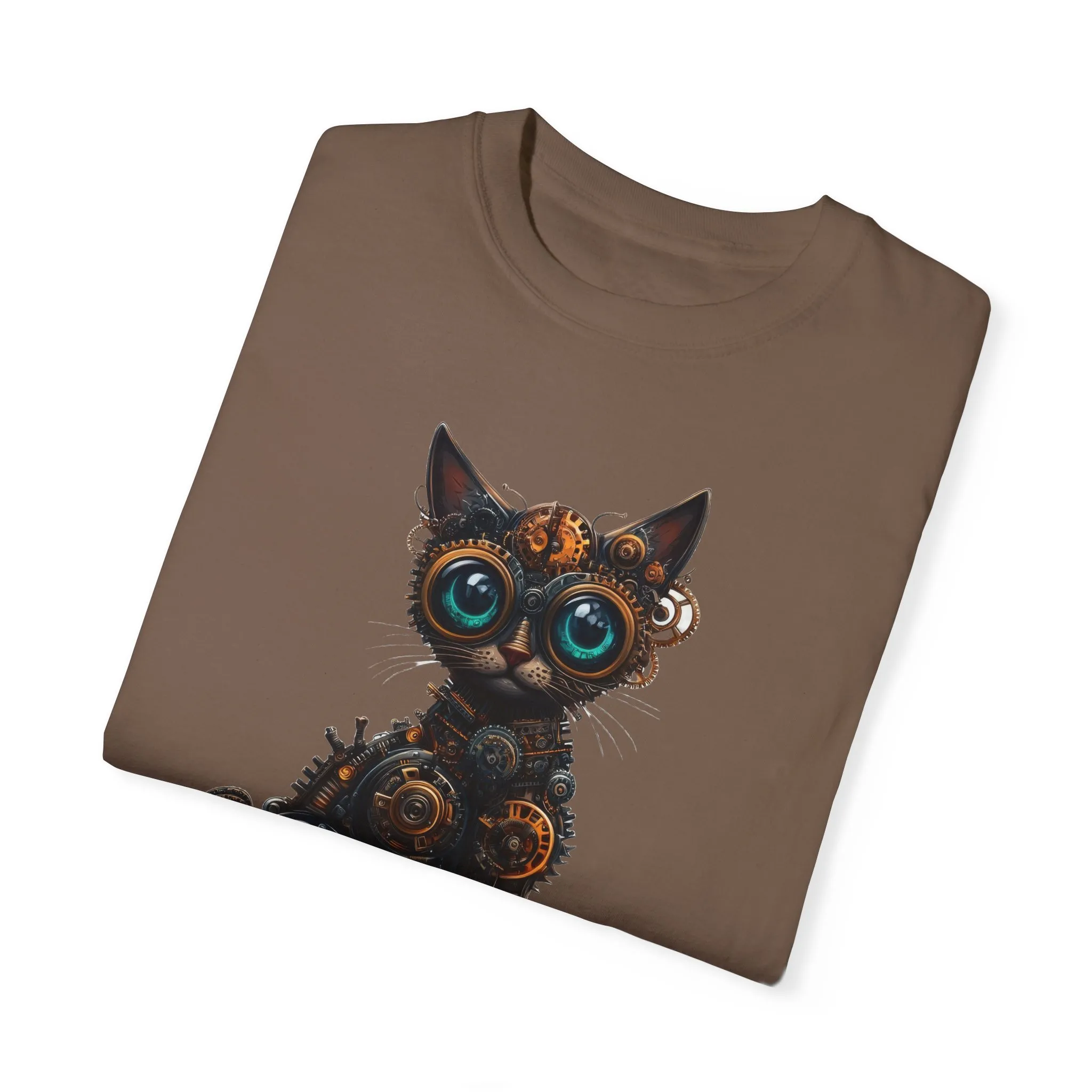 Steampunk Cat Unisex Garment-Dyed T-Shirt - Image 18