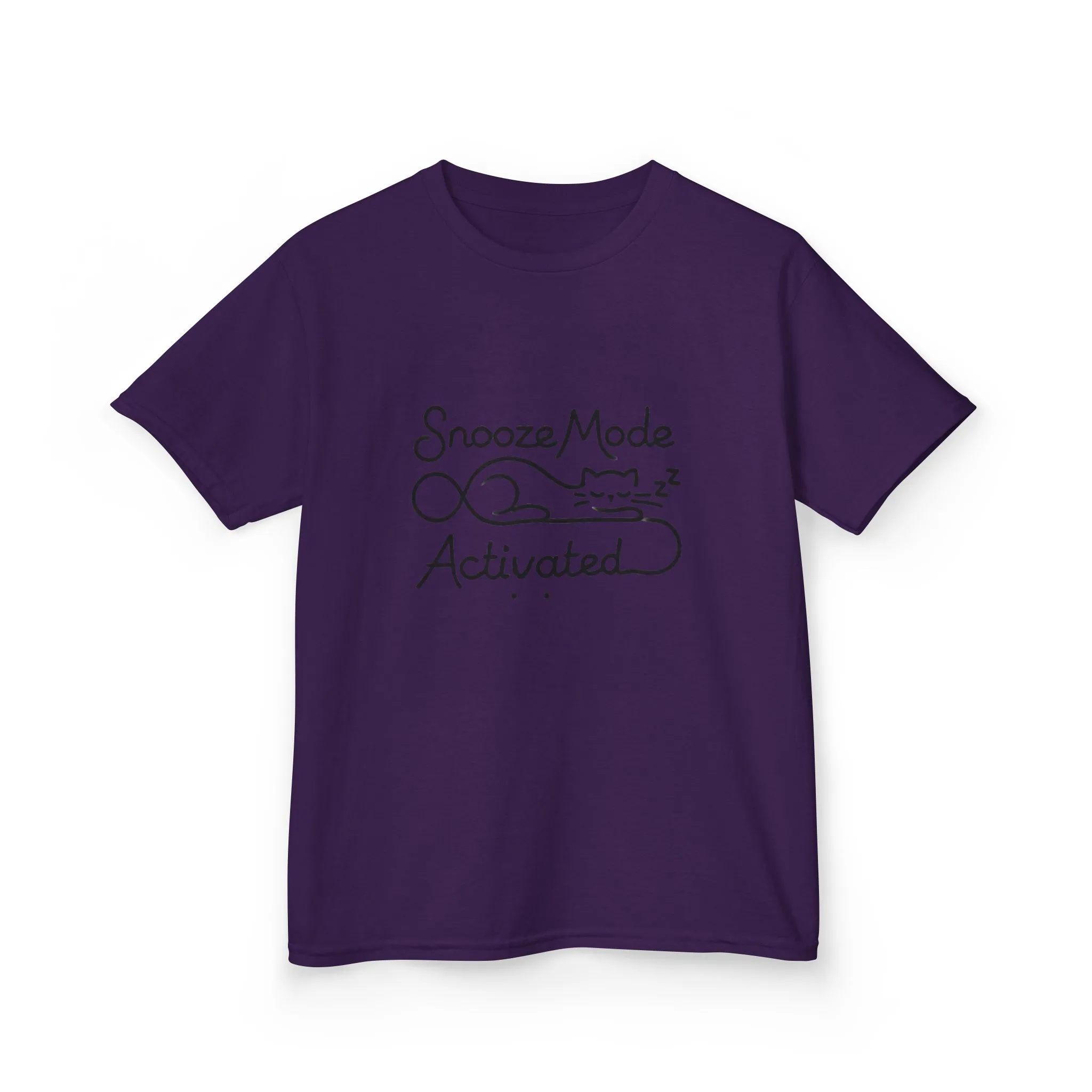 Kids 'Snooze Mode Activated' Heavy Cotton Tee - Fun Sleepy T-Shirt for Boys and Girls - Image 46