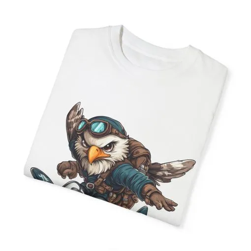 Adventure Owl Unisex Garment-Dyed T-Shirt - Perfect for Flyers and Animal Lovers - Image 2