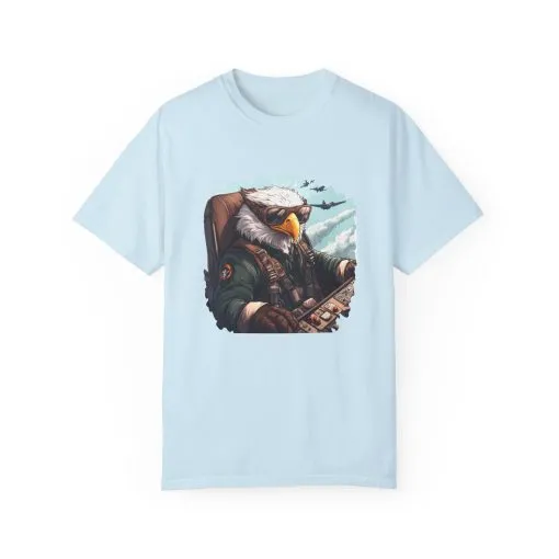 Pilot Eagle Unisex Garment-Dyed T-Shirt - Adventure Apparel for Aviation Enthusiasts - Image 2