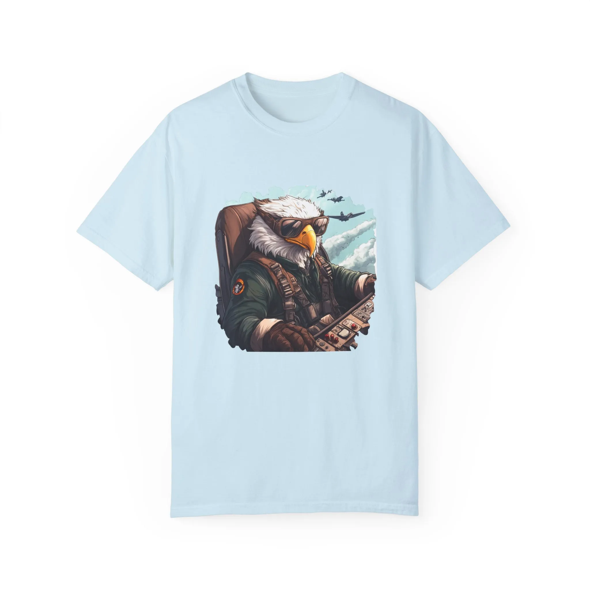 Pilot Eagle Unisex Garment-Dyed T-Shirt - Adventure Apparel for Aviation Enthusiasts - Image 2