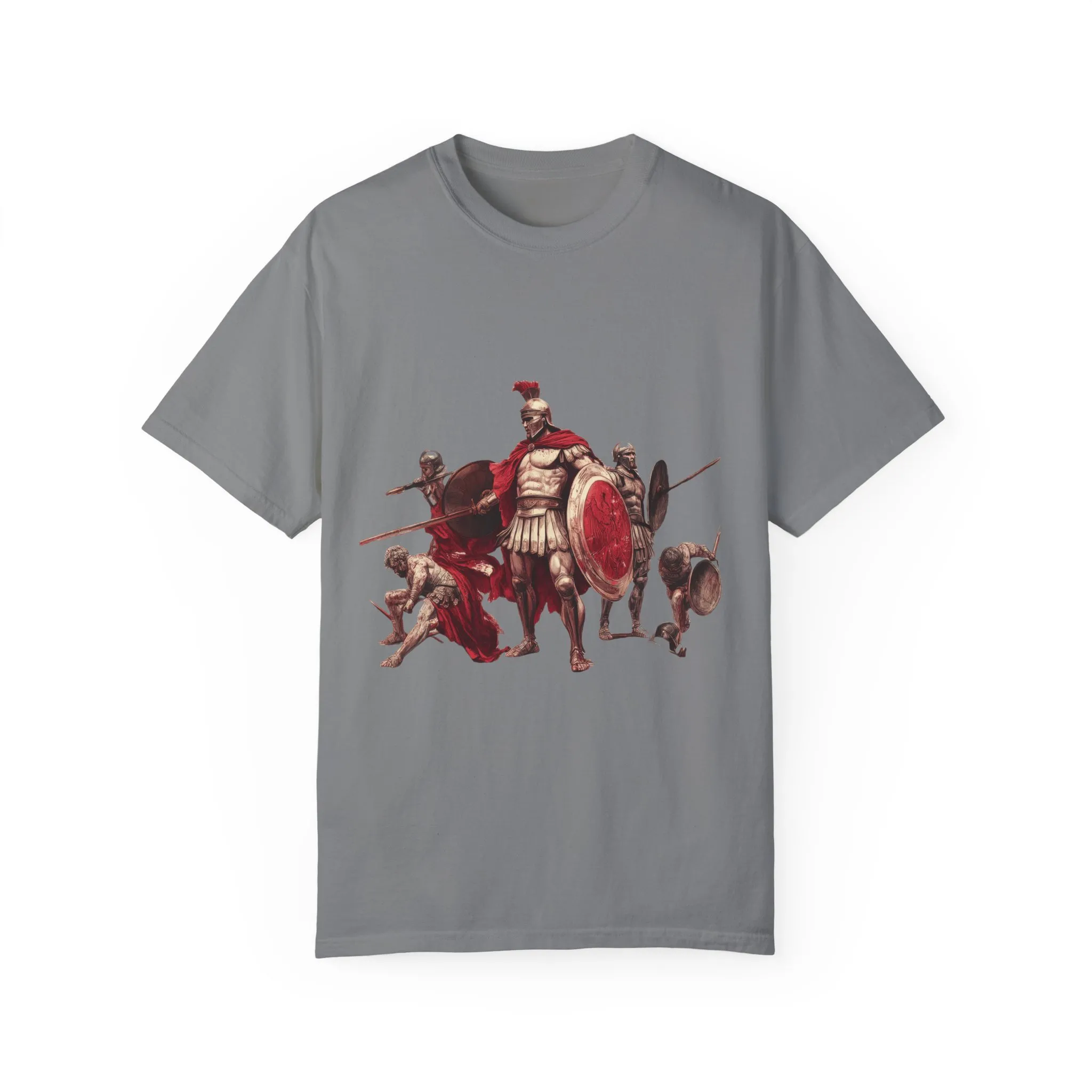Warrior Spirit Unisex Garment-Dyed T-Shirt - Bold Roman Gladiator Design - Image 9