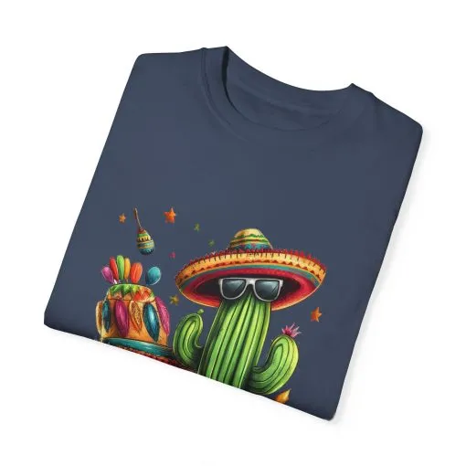 Vibrant Cactus Fiesta T-Shirt - Unisex Garment-Dyed Tee for Summer Celebrations - Image 46