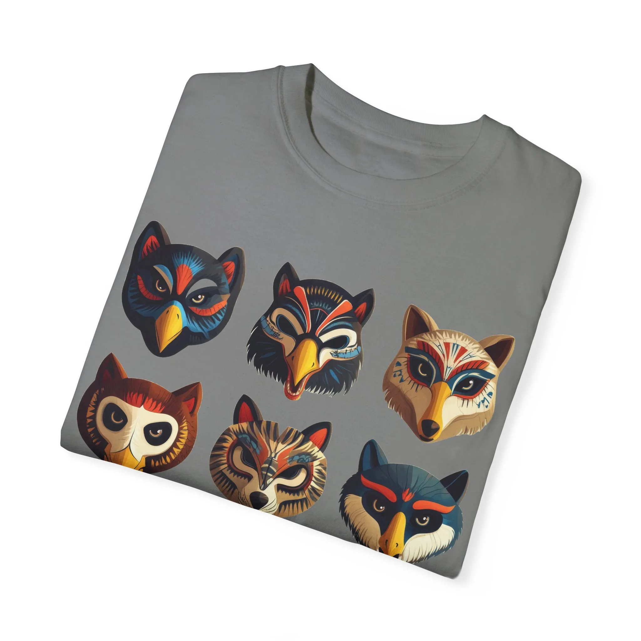 Wild Animal Masks Unisex Garment-Dyed T-Shirt - Image 2