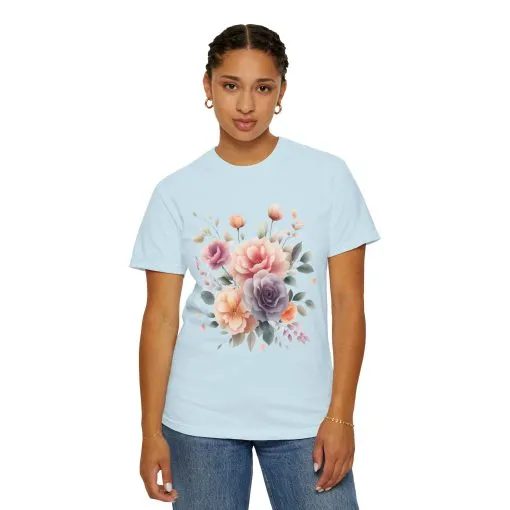 Floral Garden Unisex Garment-Dyed T-Shirt | Soft and Stylish Tee for Spring and Summer Occasions - Image 24