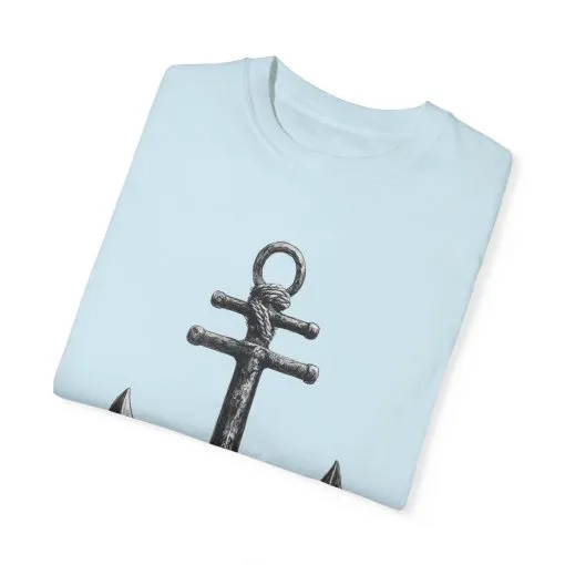 Nautical Anchor Unisex Garment-Dyed T-shirt | Casual Marine Style Wear - Image 22