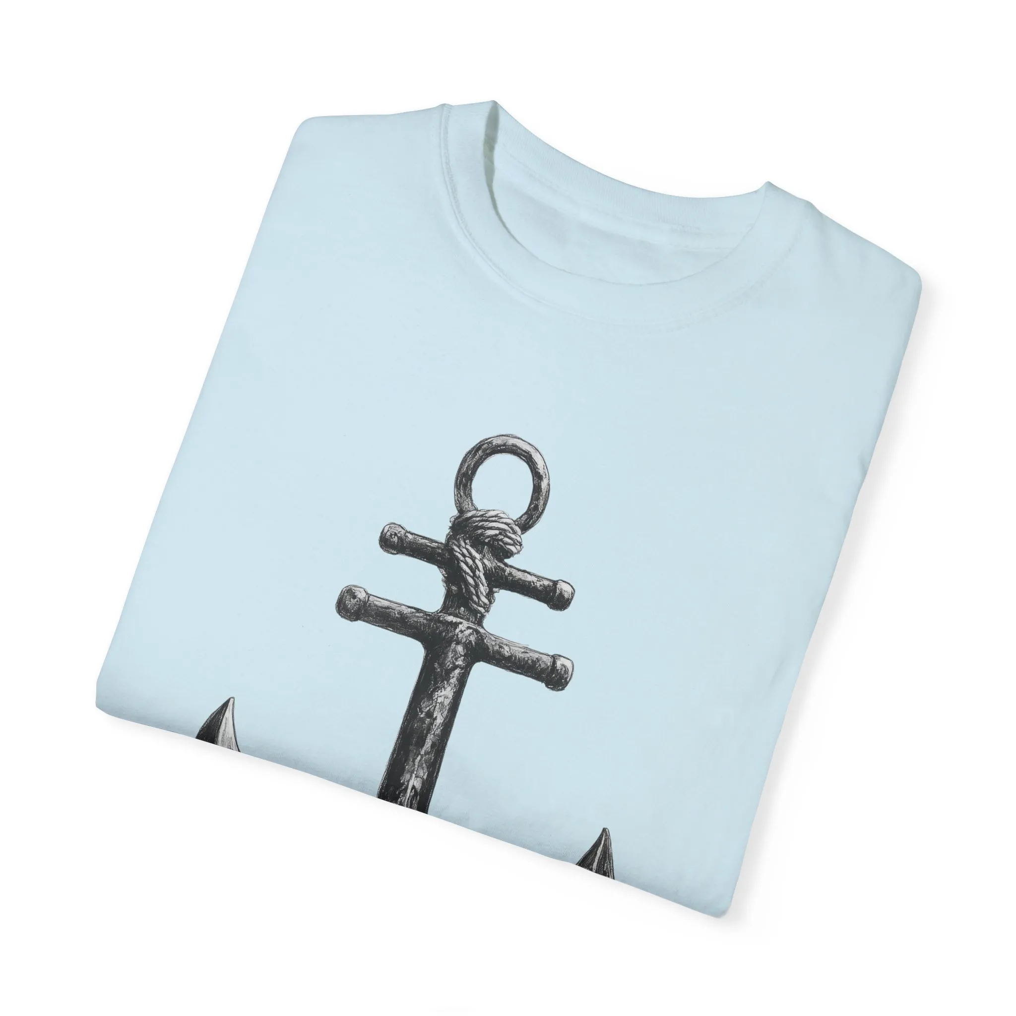 Nautical Anchor Unisex Garment-Dyed T-shirt | Casual Marine Style Wear - Image 22