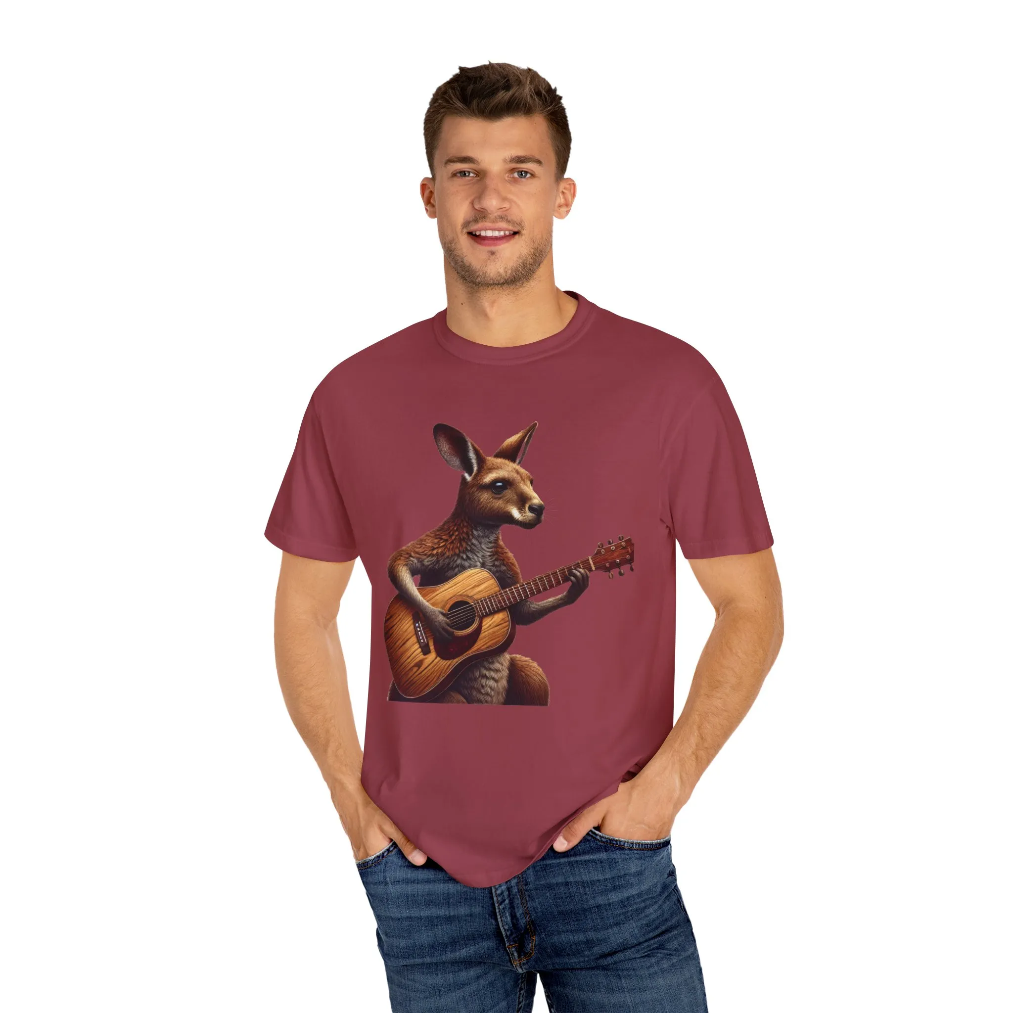 Cool Kangaroo Playing Guitar Unisex T-Shirt - Unique Gift for Music Lovers - Image 39