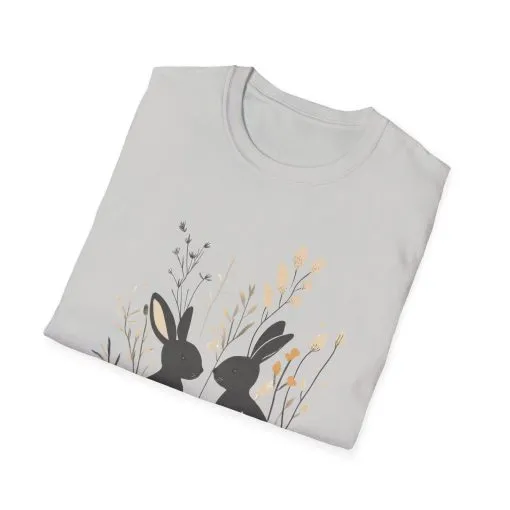 Easter Bunny Floral T-Shirt | Unisex Spring Apparel - Image 9