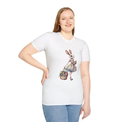 Easter Bunny Softstyle Unisex T-Shirt - Cute Spring Design for Holiday Celebrations - Image 9