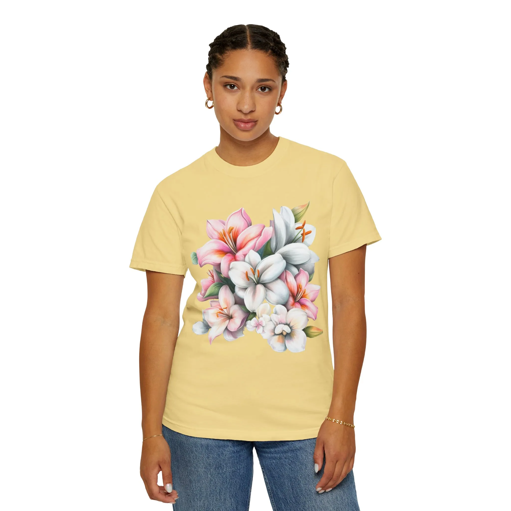Floral Elegance Unisex Garment-Dyed T-Shirt - Perfect for Spring Celebrations - Image 20
