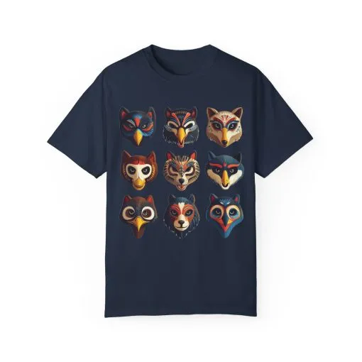 Wild Animal Masks Unisex Garment-Dyed T-Shirt - Image 25