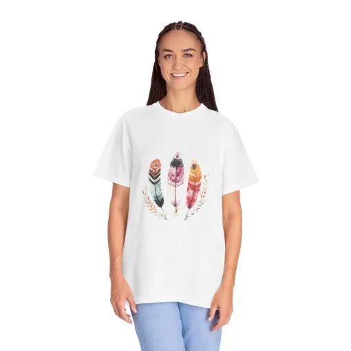 Boho Feather Graphic Unisex T-Shirt - Perfect for Nature Lovers & Casual Outfits - Image 5