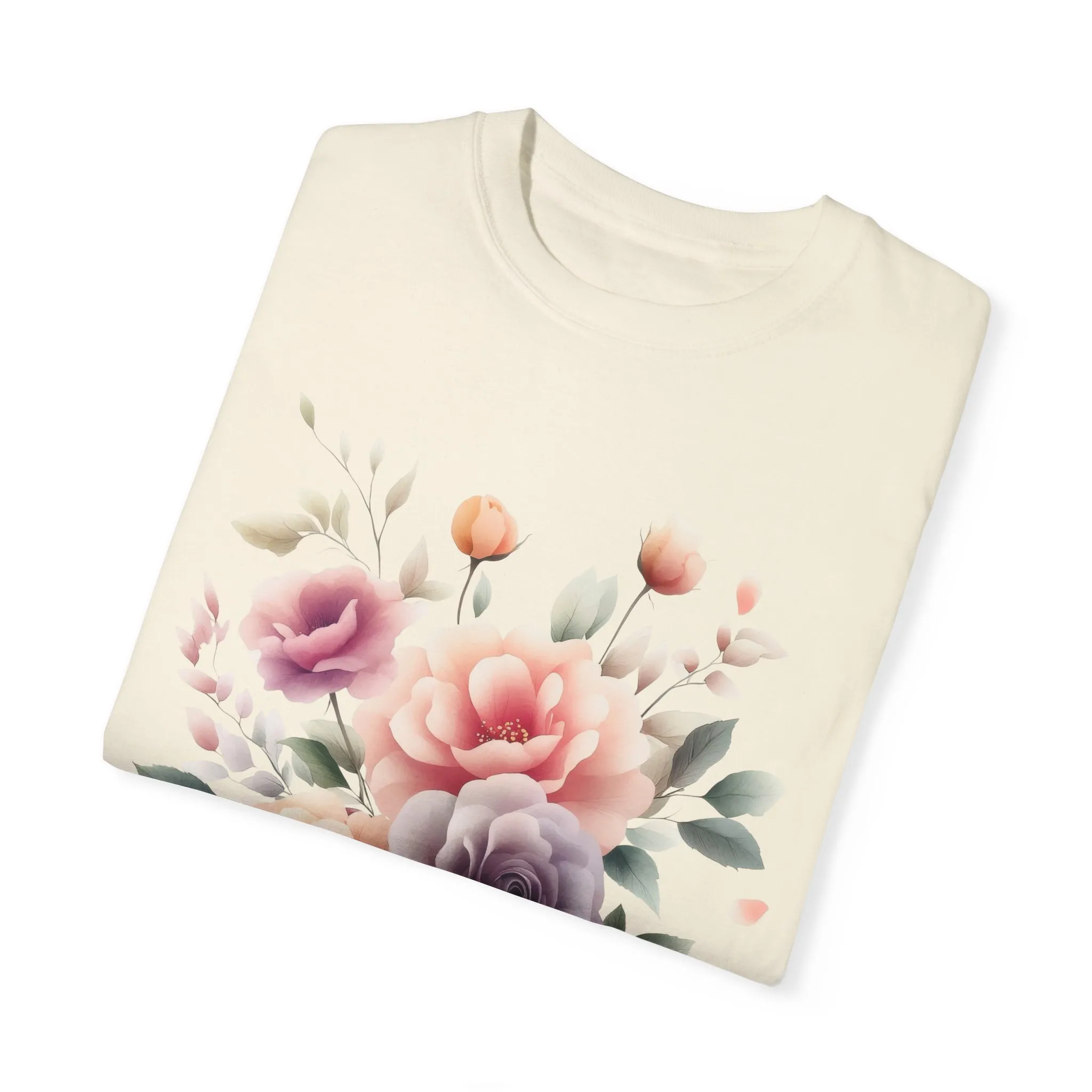 Floral Garden Unisex Garment-Dyed T-Shirt | Soft and Stylish Tee for Spring and Summer Occasions - Image 6