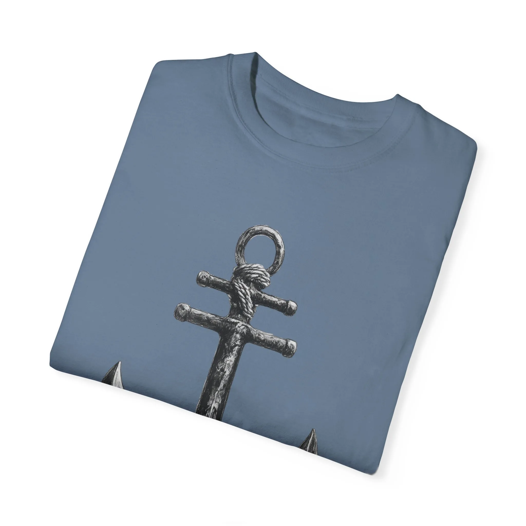 Nautical Anchor Unisex Garment-Dyed T-shirt | Casual Marine Style Wear - Image 26