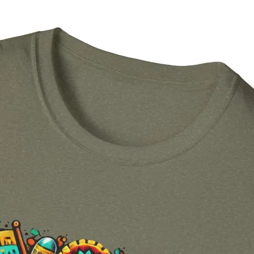 Happy Easter Unisex Softstyle T-Shirt - Colorful Easter Egg Design - Image 27
