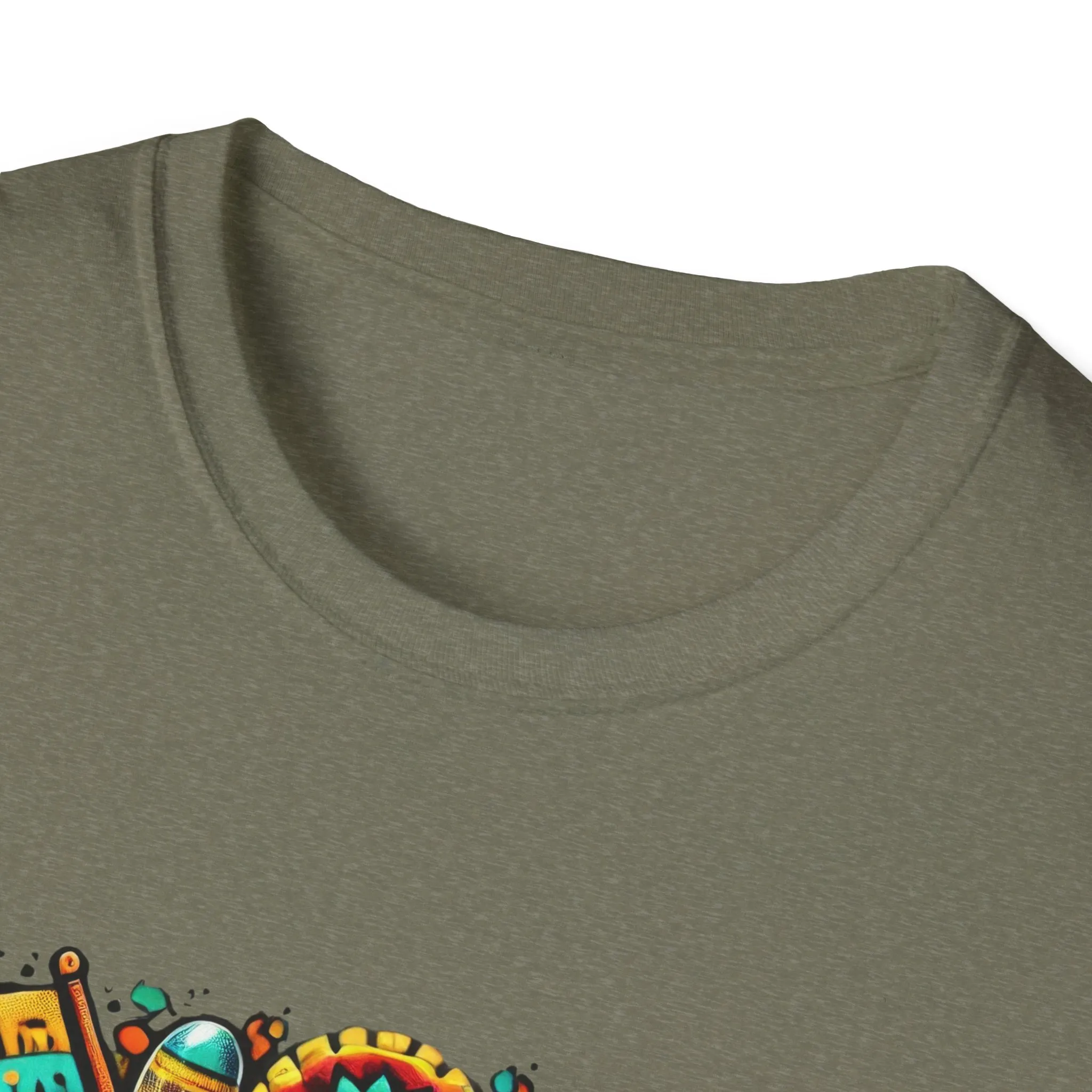 Happy Easter Unisex Softstyle T-Shirt - Colorful Easter Egg Design - Image 27