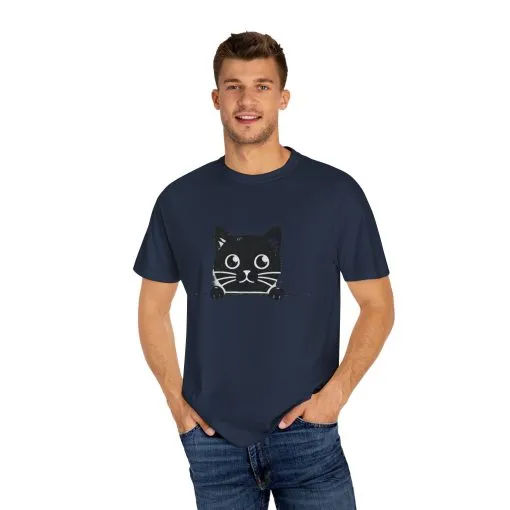 Cute Cat Design Unisex Garment-Dyed T-Shirt - Perfect for Animal Lovers - Image 20