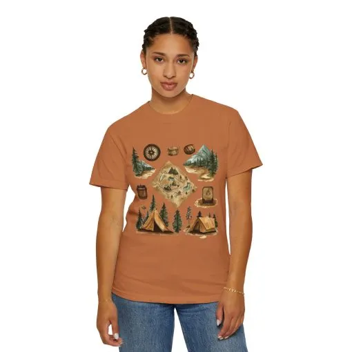 Adventure Awaits Unisex Garment-Dyed T-Shirt – Perfect for Nature Lovers and Camping Enthusiasts - Image 24