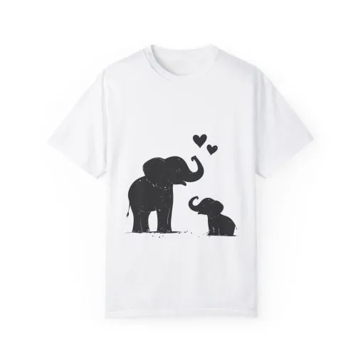 Heartwarming Elephant Love Unisex T-Shirt - Image 5