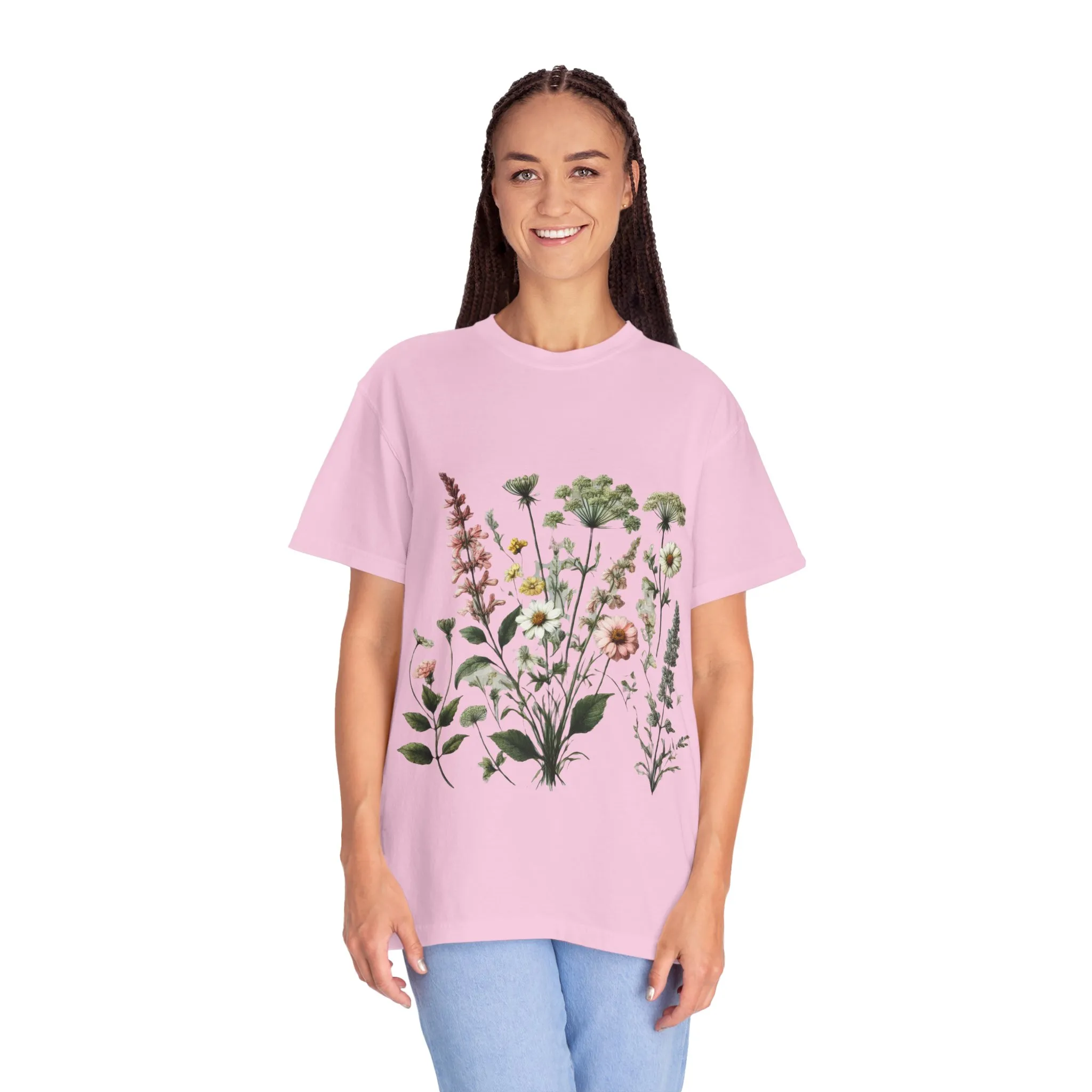 Botanical Print Unisex Garment-Dyed T-Shirt | Eco-Friendly Floral Tee for Nature Lovers - Image 35