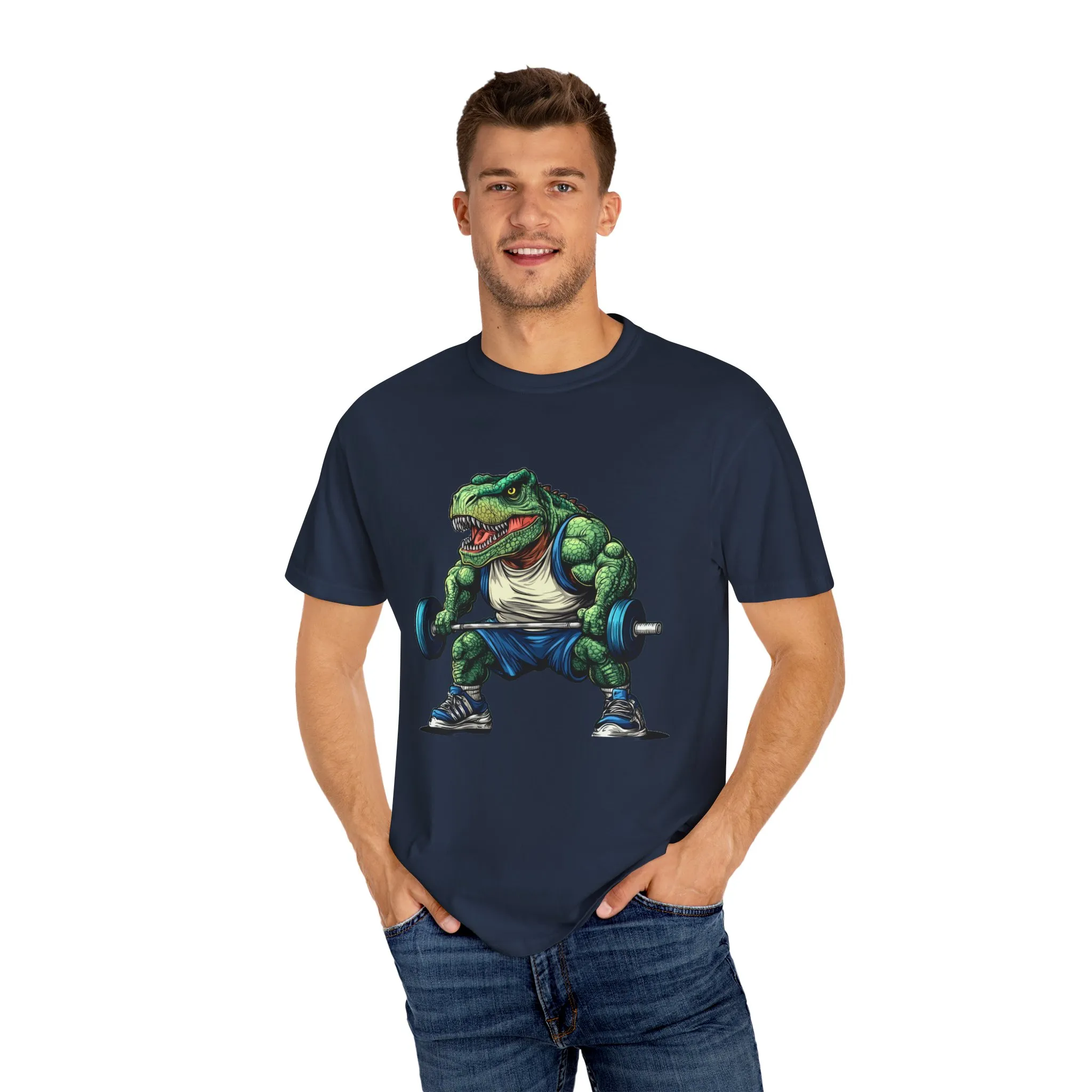 Gym Dinosaur Unisex Garment-Dyed T-Shirt - Fitness Tee for Workout Enthusiasts - Image 44
