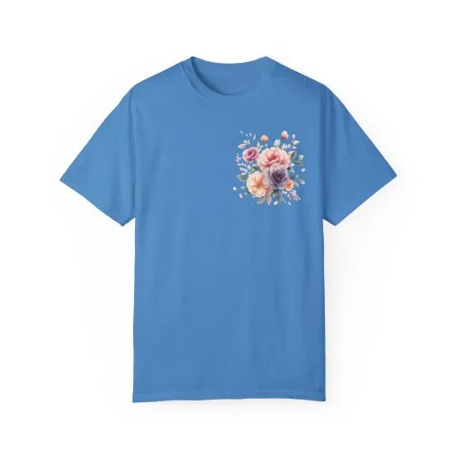 Floral Unisex Garment-Dyed T-shirt - Soft Summer Vibes - Image 25