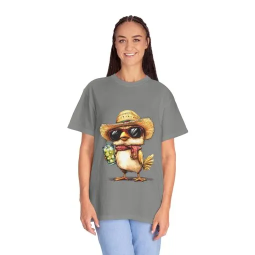 Funny Beach Bird T-Shirt - Unisex Garment-Dyed Summertime Tee - Image 28