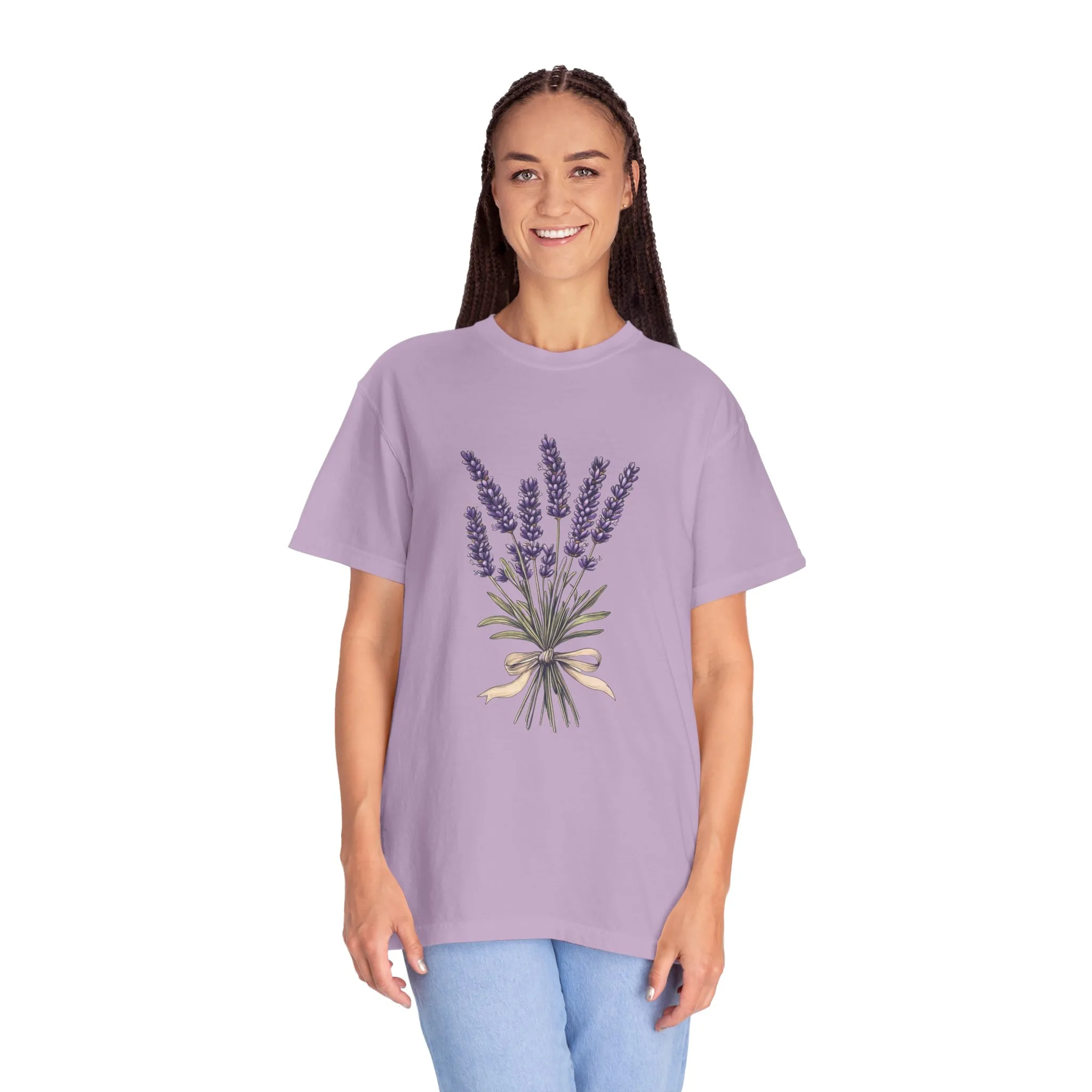 Lavender Bouquet Unisex Garment-Dyed T-Shirt - Nature-Inspired Tee for Relaxation and Everyday Comfort - Image 27