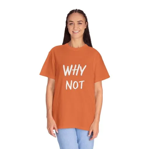 Why Not? Unisex Garment-Dyed T-Shirt - Casual Fun Statement Tee - Image 8