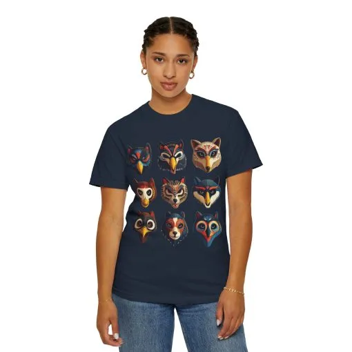 Wild Animal Masks Unisex Garment-Dyed T-Shirt - Image 28