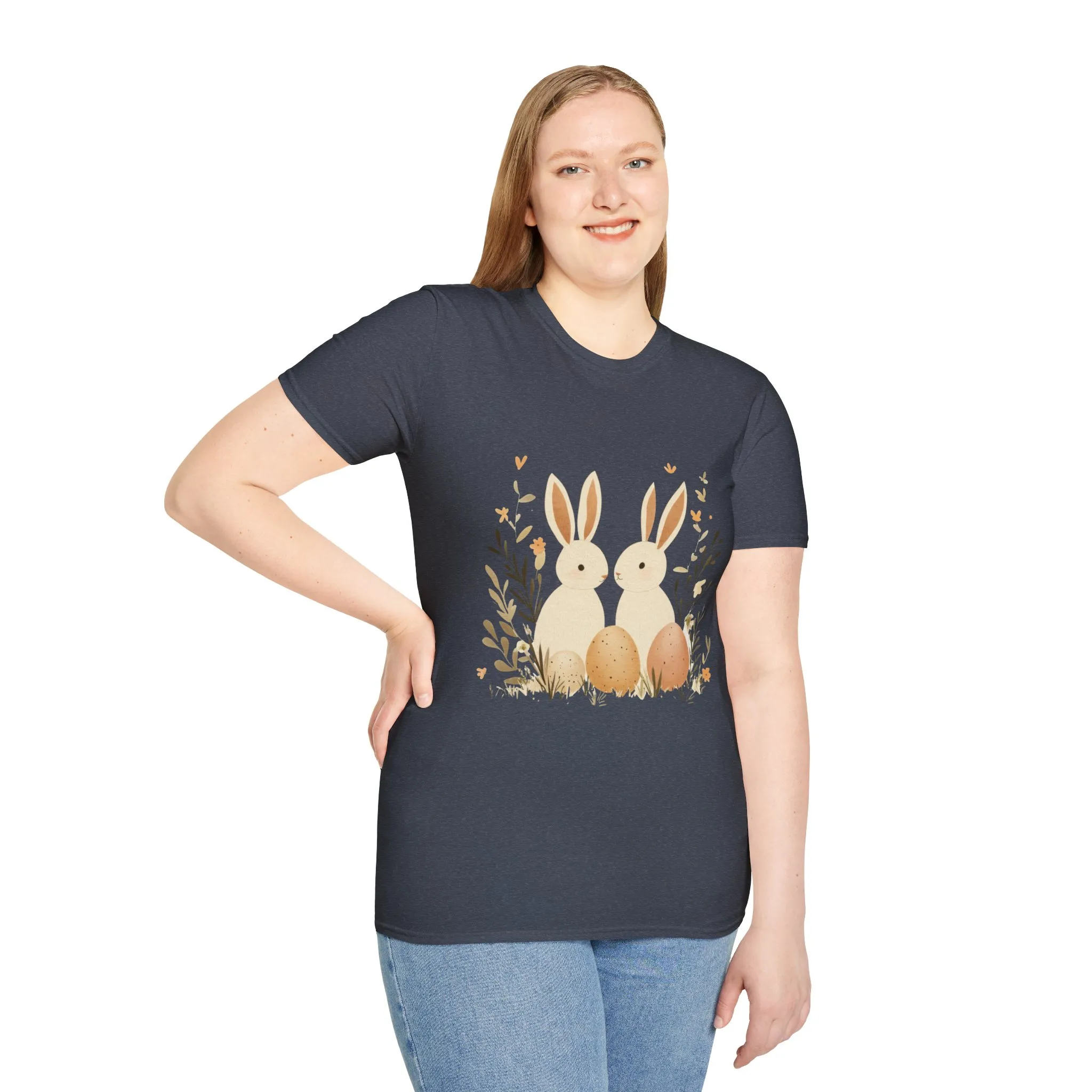Easter Bunny Graphic Unisex Softstyle T-Shirt - Image 47