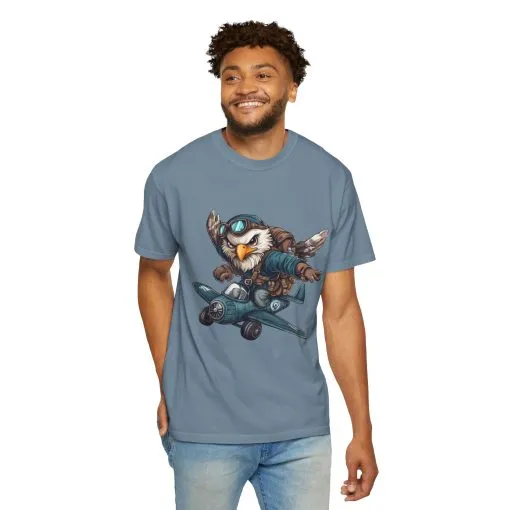 Adventure Owl Unisex Garment-Dyed T-Shirt - Perfect for Flyers and Animal Lovers - Image 28