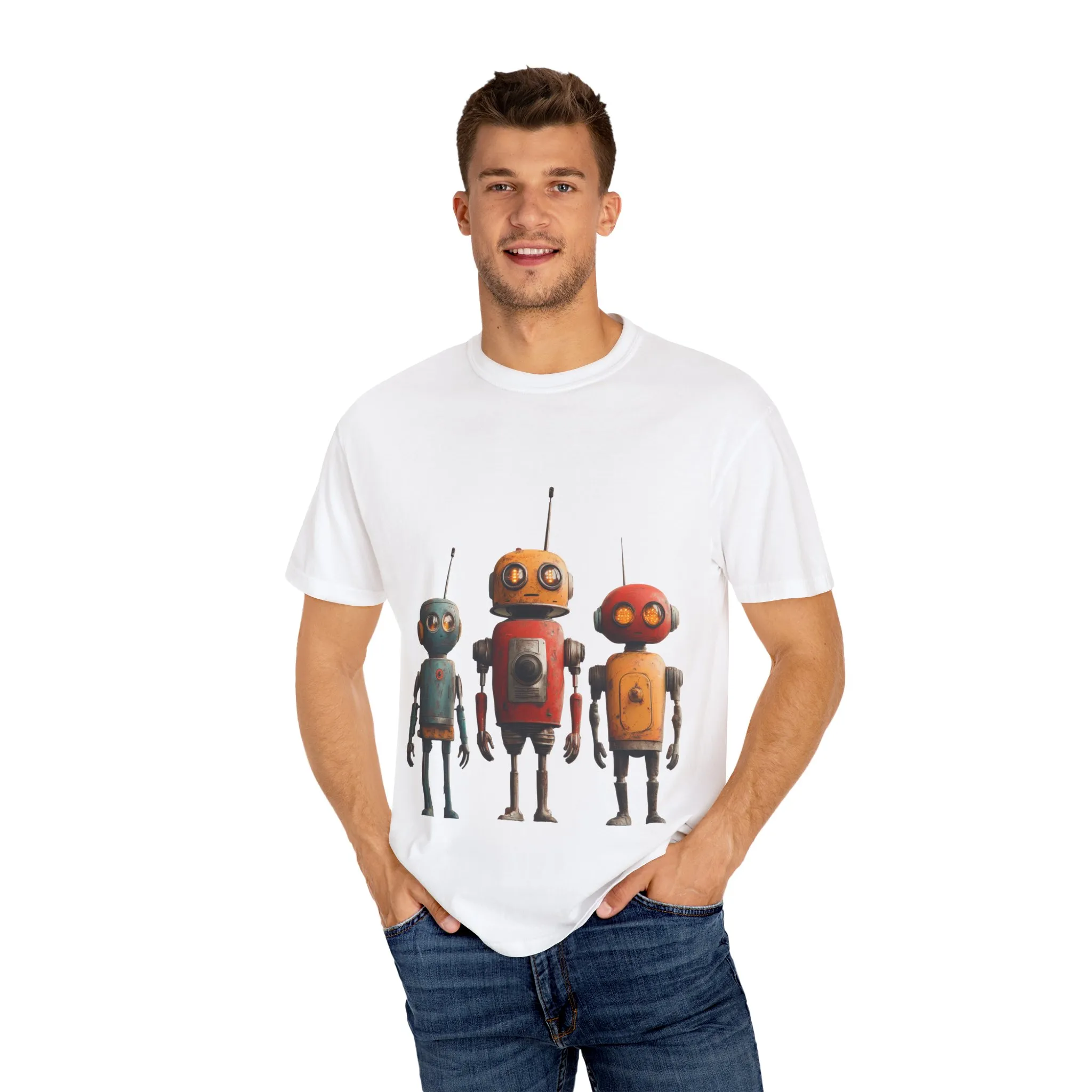 Vintage Robot Graphic Unisex T-shirt - Perfect for Tech Lovers - Image 7